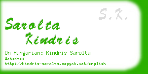 sarolta kindris business card